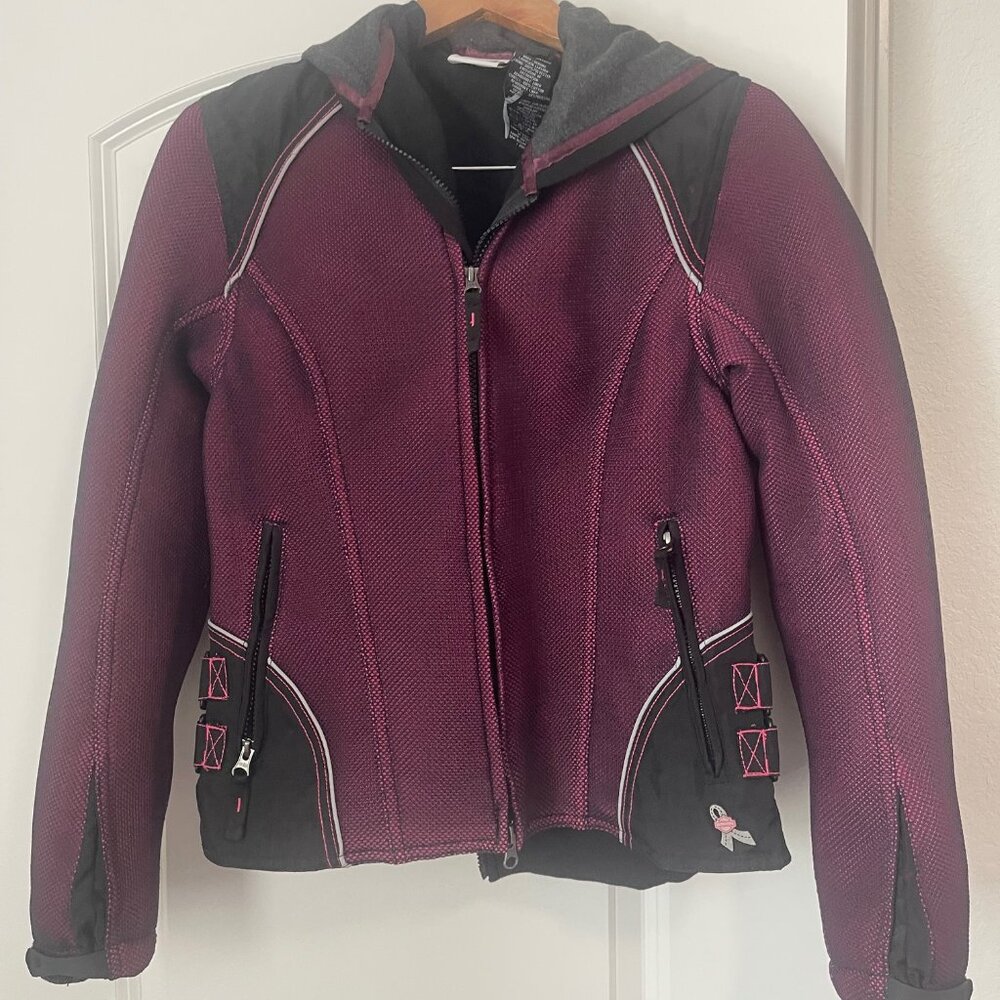 Harley Davidson Breast Cancer Size Medium Women’s Jacket Black Mesh Pink